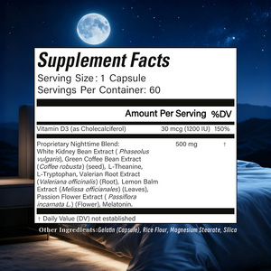 महिलाओं के लिए थोक उच्च गुणवत्ता वाली रात के समय वसा बर्नर कैप्सूल खरीदें, विटामिन डी 3 समर्थन ध्वनि से नींद लें और ताज़ा कैप्सूल उठें - Product Image 2