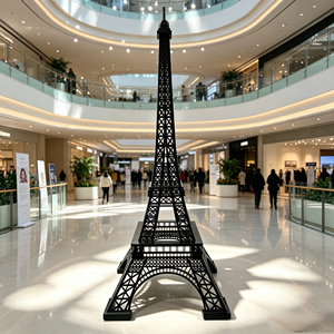 Grande sculpture en métal de la <span class=keywords><strong>Tour</strong></span> <span class=keywords><strong>Eiffel</strong></span>, modèle de la <span class=keywords><strong>Tour</strong></span> de Paris pour l'extérieur et l'intérieur, idéal pour la décoration de centres commerciaux, d'hôtels, d'événements et de paysages. - Product Image 3