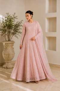 Georgette Anarkali <b>Suit</b> Set with <b>Chikankari</b> and Aari Work Stitched Ethnic Outfit for Women Designer Party Wear Wedding Festive - Product Image 3