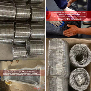 Anyaman polos 304 tali baja tahan karat jaring untuk pagar taman perlindungan & pegangan tangga panel jaring keselamatan - Product Image 6