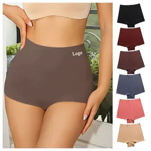 U472 celana keamanan tanpa jahitan Logo kustom legging sejuk anti-paparan celana Boyshort selangkangan katun murni