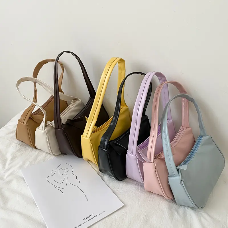 Women Handbags Casual Retro Mini PU Shoulder Bag Totes Bags For Women 2023 Trendy Vintage Handbag Female Small Subaxillary Bags