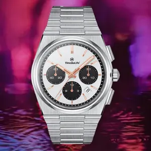 カスタマイズされた新しいデザイン売れ筋高級ステンレススチール腕時計メンズクロノグラフクォーツ時計