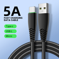 Câble de charge USB en silicone de 1 m pour iPhone, câble de type C, Micro V8, téléphone Android, câble de charge USB