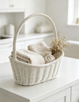 Panier en rotin PE fabriqué en usine, 21x12xH27cm, avec poignée, en forme de bateau, pour rangement et panier cadeau de fêtes, taille unique