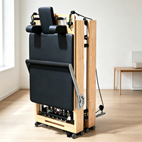 Reformer de Pilates de Madera de Roble Directo de Fábrica con Marco Plegable para Pedidos al por Mayor