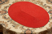 Set de Napperons de Table en Plastique PP Recyclable Colorés, Antidérapants, Imperméables et Tressés pour la Restauration, le Thé, la Maison et le Service Alimentaire