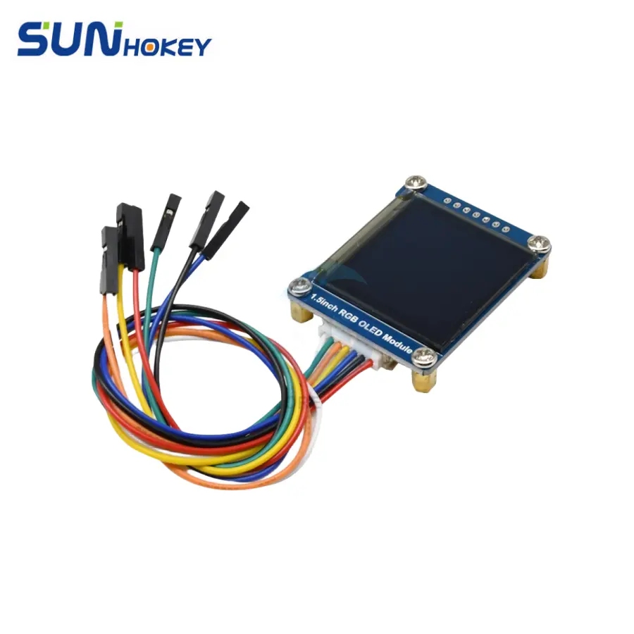 1.5นิ้ว RGB OLED Display MODULE 128*128 6-Bit 65K หน้าจอสีเต็มรูปแบบ SPI อินเตอร์เฟซที่ฝังอยู่สำหรับ ardu ราสเบอร์รี่ pi/ STM32