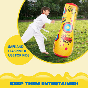 Saco de Boxeo Inflable para Aliviar el Estrés, Set de Entrenamiento de Boxeo para Niños - Product Image 6