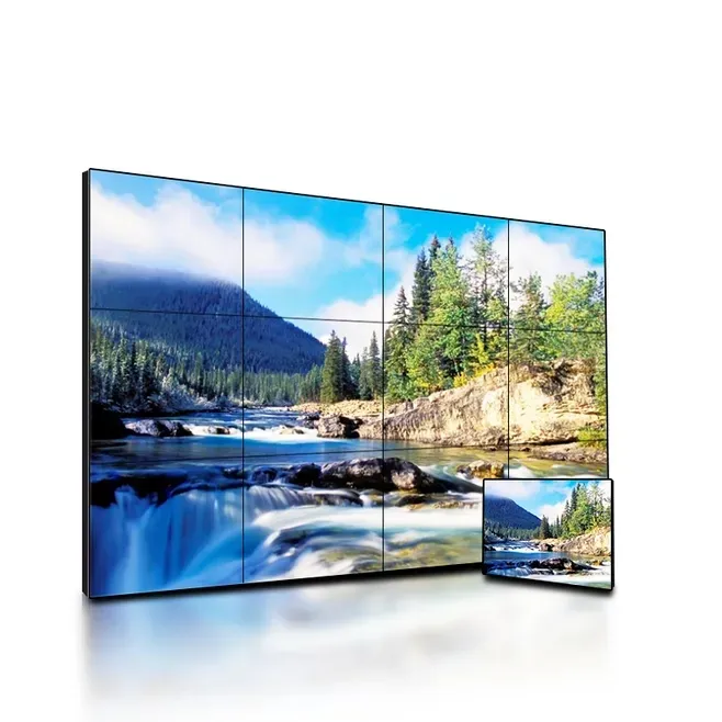 46 55 pouces intérieur videowall moniteur affichage publicitaire lunette étroite 2K 4K HD panneaux mulit épissage écrans Lcd mur vidéo