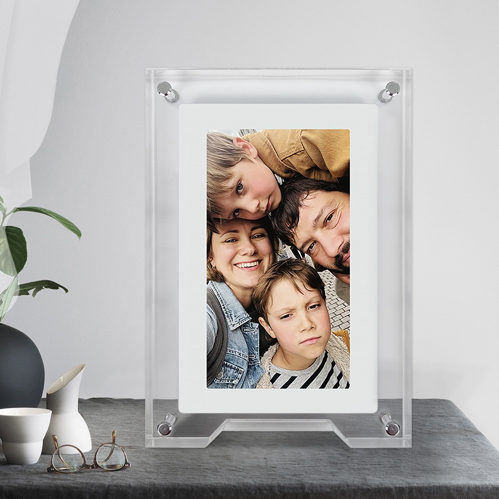 Оптовая продажа 7-дюймовая настольная цифровая рамка альбом видео ЖК-акриловая цифровая фоторамка
