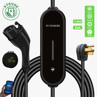 Chargeur de voiture électrique mural XTEVSE neuf J1772 7,6 kW, chargeur EV de type 1 NEMA, 32A 14-50P, câble de 5 m, matériau PC+ABS
