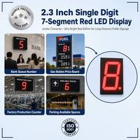 Pantalla LED de 7 Segmentos de 2.3 Pulgadas y 1 Dígito, Luz Roja, Módulo de Ánodo Común de Distancia Clara para Control de Electrodomésticos