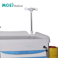 Chariot médical moderne MEDIGE MGE-T18A3, nouveau modèle, grande capacité, chariot de secours, chariot à médicaments, garantie 5 ans, certifié CE