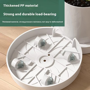 Plateau multifonctionnel pour plantes en PP avec roues cachées Pot de fleurs en acier durable <span class=keywords><strong>Soucoupe</strong></span> moderne peu encombrant pour la maison et le bureau Jardin - Product Image 4