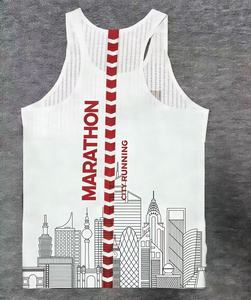 Training Wear Breathable Mesh Polyester Running <b>Singlets</b> Marathon <b>Men</b> Sublimation Tank Tops Quick Dry Eco-Friendly Lightweight - Product Image 2