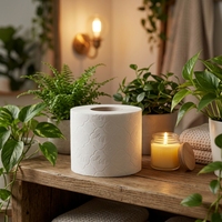 Papier toilette jetable en petits rouleaux, en pâte de bois vierge, compatible fosses septiques, pour la vente en gros aux supermarchés