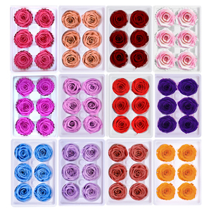 Hflora <span class=keywords><strong>Rosas</strong></span> Eternas Preservadas de Primera Calidad, <span class=keywords><strong>Rosas</strong></span> Eternas de Alta Calidad para el Día de San Valentín, Caja Cuadrada de 5-6 cm - Product Image 2