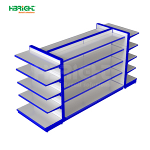 מדפי תצוגה חזקים ממתכת, צד אחד, לאחסון בכמויות גדולות, מתוצרת סין, מדפי גונדולה לסופרמרקט - Product Image 2