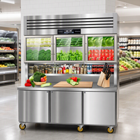 Meilleur Fabricant Réfrigérateur-Congélateur Vertical 4 Portes en Acier Inoxydable, Réfrigérateur Supérieur et Congélateur Inférieur, Température Unique