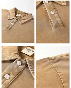 Chemise décontractée respirante pour homme en été, ODM, sensation de fraîcheur, Sorona, manches courtes, col rabattu, pour couple, t-shirt ample, imprimé - Product Image 4