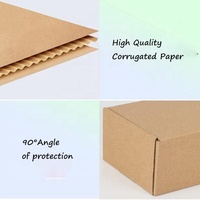 Boîte en carton ondulé personnalisée 7x5x2 avec gaufrage, boîte d'expédition double couche pliable pour petites entreprises