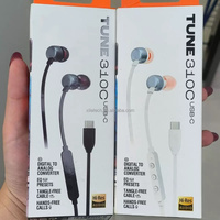 Casque filaire USB-C Tune 310C d'origine, casque USB C avec micro intégré, audio haute résolution, mains libres, écouteurs intra-auriculaires de type C