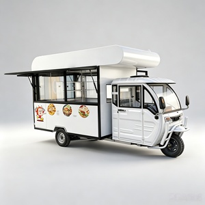 Carrito de comida móvil eléctrico con estructura de remolque tipo food truck y diseño plegable para un fácil <span class=keywords><strong>transporte</strong></span> - Product Image 1