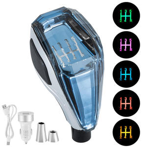 Palanca de Cambios Automática de Cuero con Cristales LED GUTO, Cabezal de Cambio Luminoso Resistente al Óxido para Modificación de Autos Audi - Product Image 1