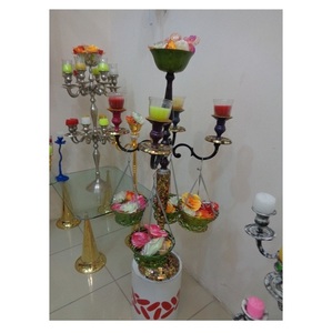 Bougeoirs en métal, 1 pièce, support de Table pour fête de mariage, décoration d'hôtel, maison - Product Image 1