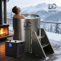Baignoire de récupération isotherme moderne en acier inoxydable 304 à double paroi épaissie, écologique, pour athlètes, directement de l'usine