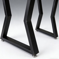 Banc en fonte de style moderne pour salle à manger, café, bureau - Piétement de table de restaurant industriel avec pieds en métal pour mobilier de salon