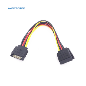 2合1 SATA公到2 SATA 15针母15针电源硬盘Y分离器连接器电缆 - Product Image 2
