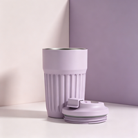 Nouvelle conception, gobelet isotherme en acier inoxydable à double paroi de 12 oz, anti-fuite, sans BPA, pour thé à bulles, bière et café, vente en gros