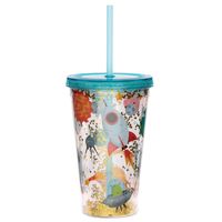 Asterix 500ml tasse réutilisable à Double paroi avec paille et couvercle