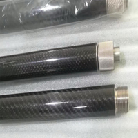 Koolstofvezel buis aluminium connector telescopische paal schacht watergevoede paal vierkante buis glanzende koolstofvezel pijp drone arm buis