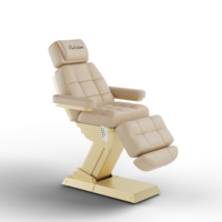 Table de massage et lit de beauté électrique en cuir à 3 moteurs, très prisé, pour extensions de cils et soins du visage, mobilier de salon de luxe