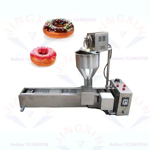 Automatische Donut Friteuse Commerciële Food Grade Roestvrijstalen Donut Maken Machine Elektrische Donut Maker