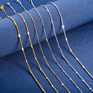 Collier fin en acier inoxydable pour femmes, hommes et dames, chaîne serpent ronde polie, ras-de-cou Rolo, accessoires de bijoux - Product Image 2