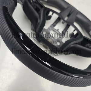 Volante Deportivo Popular de Fibra de Carbono Mate con Cuero Liso y LED para Infiniti Q50 - Product Image 2