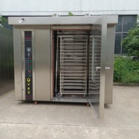 Four rotatif industriel de grande capacité pour boulangerie, type plateau 32 niveaux, commande électrique/gaz/diesel, équipement commercial à vendre