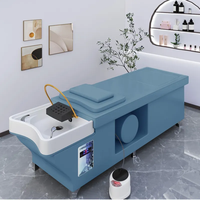 Table de massage professionnelle en cuir véritable avec fonction de circulation d'eau pour salon de beauté et salon de coiffure