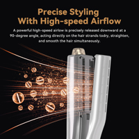 2-in-1 Luftstyler Professioneller Haarglätter 1400W Hochgeschwindigkeits-Haartrockner und Luftstrom-Glätter Multi-Styling-Gerät
