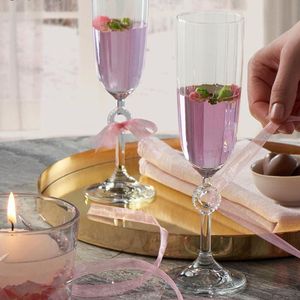 Copa de Vino de Cristal sin Plomo Estilo <span class=keywords><strong>PASABAHCE</strong></span>, Elegante y Vintage, con Tallo en Forma de Anillo, Hecha a Mano, Vajilla de Lujo, Regalo para el Hogar o Bar - Product Image 5