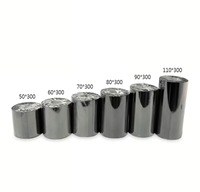 Cinta de Resina de Cera Premium Compatible con Zebra de 110 mm x 300 m para Impresoras de Códigos de Barras por Transferencia Térmica, Resistente a Rayones, al Desgaste y Lavable