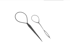 Ensemble d'outils de coiffure à la mode: 2 pièces de boucles de queue de cheval en plastique noir populaires pour créer des tresses de cheveux <span class=keywords><strong>Topsy</strong></span> <span class=keywords><strong>Tail</strong></span> tendance. - Product Image 3