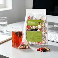 LUMIFLORA Sachets de poudre de dattes rouges, baies de goji et maca, Thé aux neuf trésors au ginseng de qualité supérieure, 5g*30 unités, Durée de conservation de 18 mois