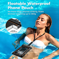 Étui de téléphone portable étanche compatible pour le sport, en PVC scellé, avec écran tactile sous-marin, pochette flottante pour la natation et la plongée