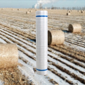 Filet <span class=keywords><strong>de</strong></span> paillage rond pour balles <span class=keywords><strong>de</strong></span> foin en HDPE blanc 10 g/m², 1,23 m x 3000 m, pour alimentation lente - Vente chaude - Product Image 3
