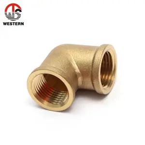 Customized size connector Tube Female elbow Forged Brass sanitary pipe fittings